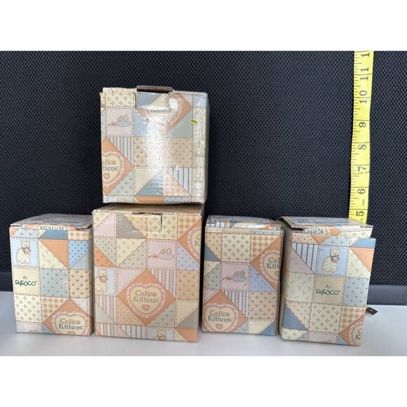 Set Of 5 Cute Cat Figurines With Yarn Ball Home Sweet Home And More - Picture 14 of 14